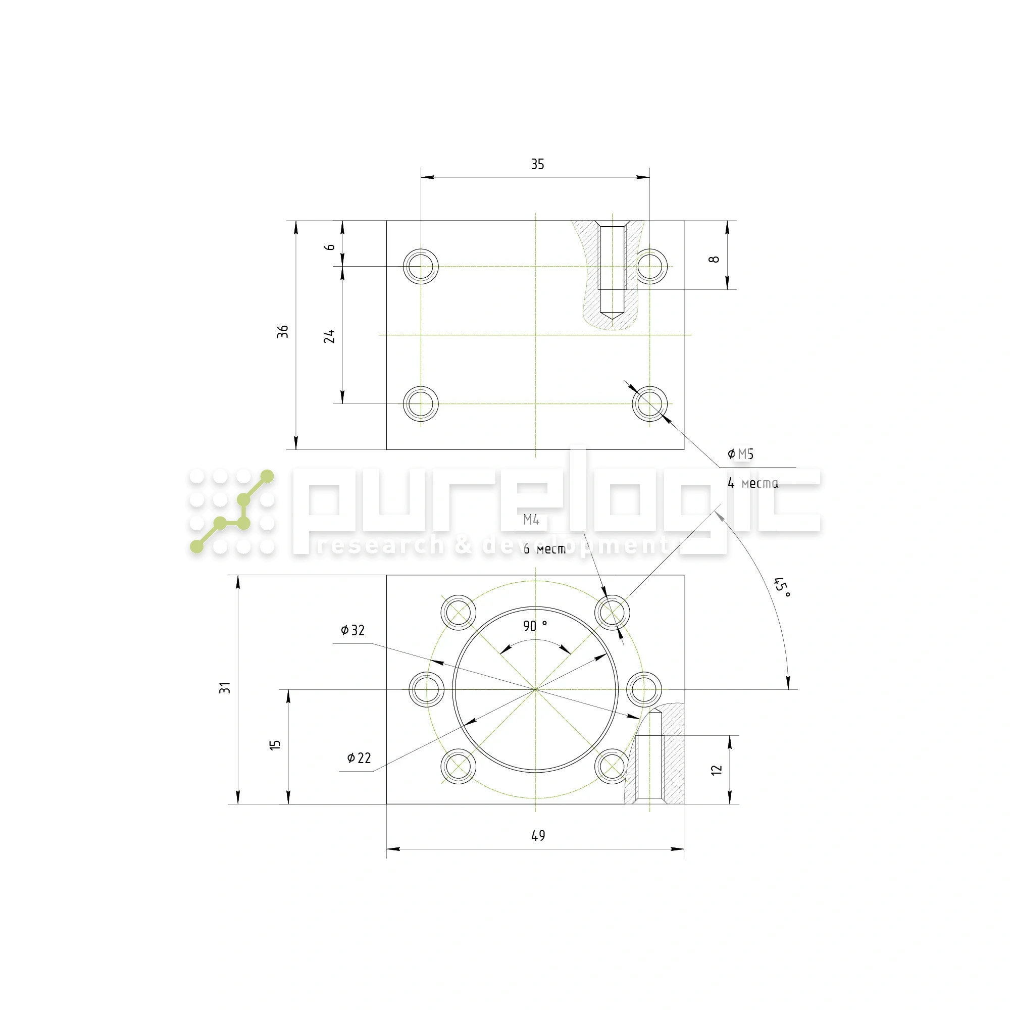 Держатель гайки ШВП DSG1204 562 Держатель гайки ШВП DSG1204 фото