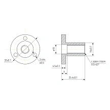 Гайка TRFP-9.53x2.54