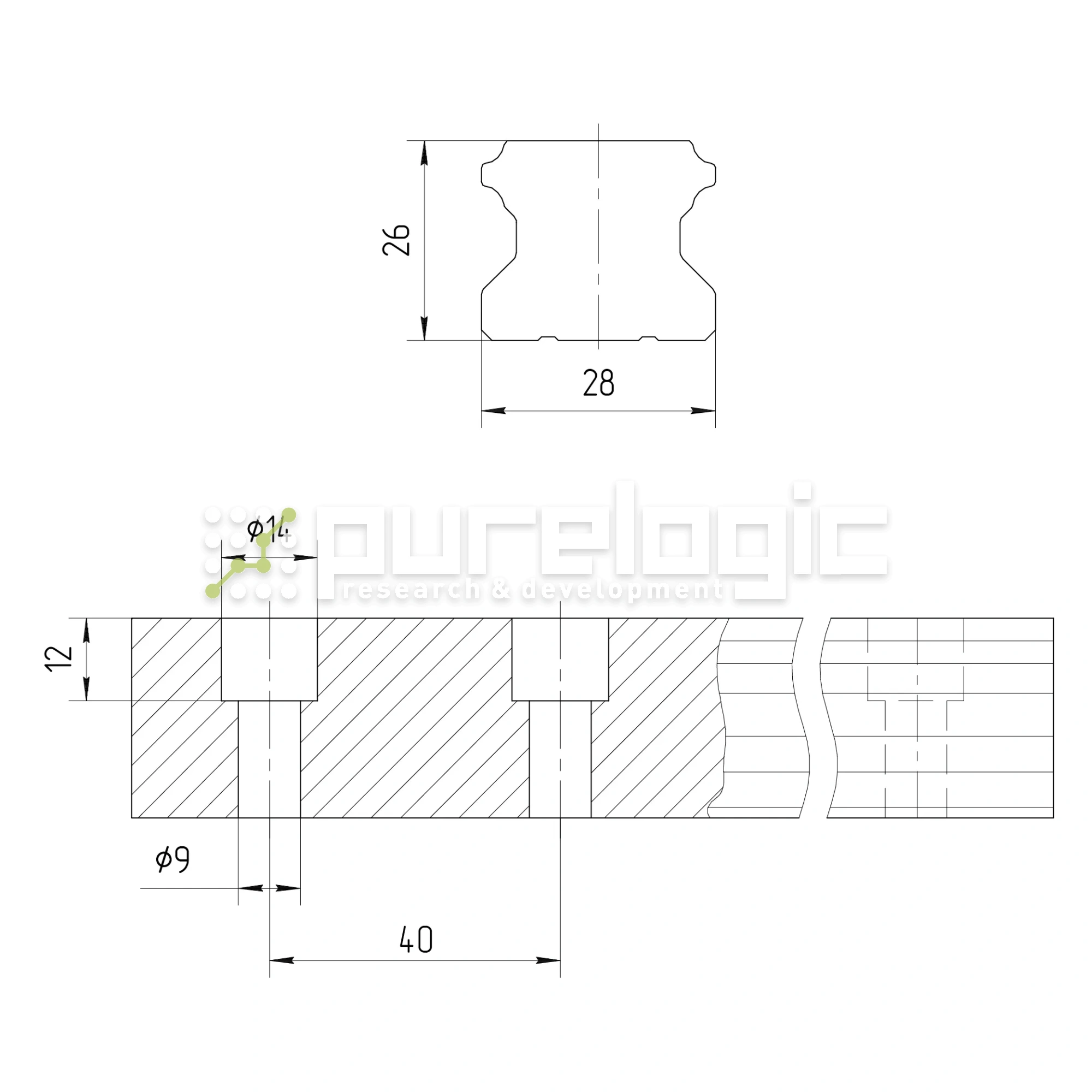 Рельсовая направляющая Hiwin RGR30RH 17 340 Рельсовая направляющая Hiwin RGR30RH фото