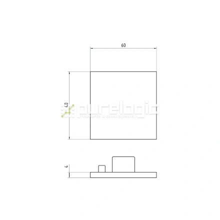 Пластиковая торцевая заглушка 4060BG фото