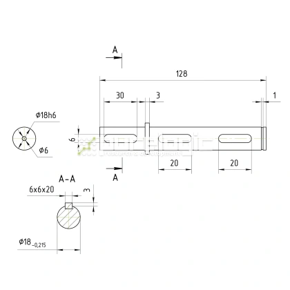 Вал выходной WS40S-D18 фото