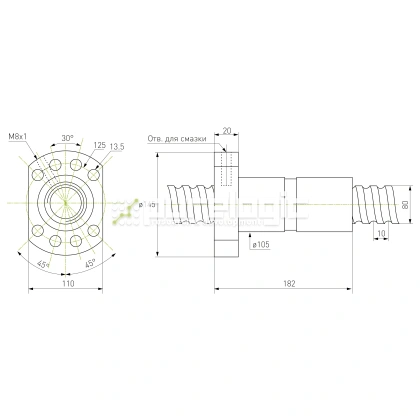 Гайка ШВП DFU8010 61 294 Гайка ШВП DFU8010 фото