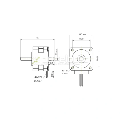 Двигатель шаговый PL39HD26-D5 фото