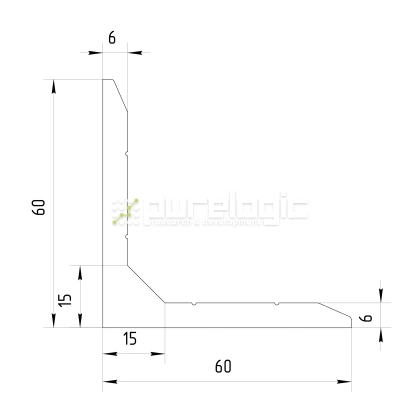 Алюминиевый уголок HXB6060x6 фото