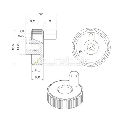 Маховик управления 100315B-60*M10 601 Маховик управления 100315B-60*M10 фото