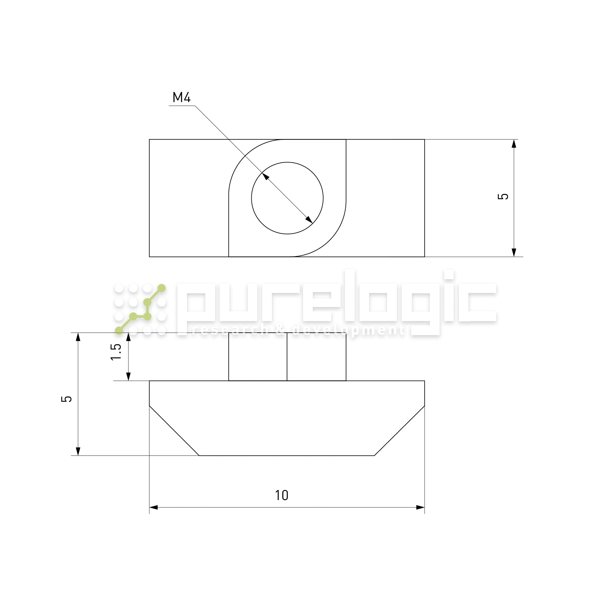 Гайка Т-образная 20TM4 (AL-M4-6) 25 Гайка Т-образная 20TM4 (AL-M4-6) фото