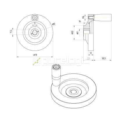Маховик 100307B-80*10 1 260 Маховик 100307B-80*10 фото