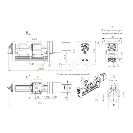 Модуль линейного перемещения PLLM-71-1400 фото