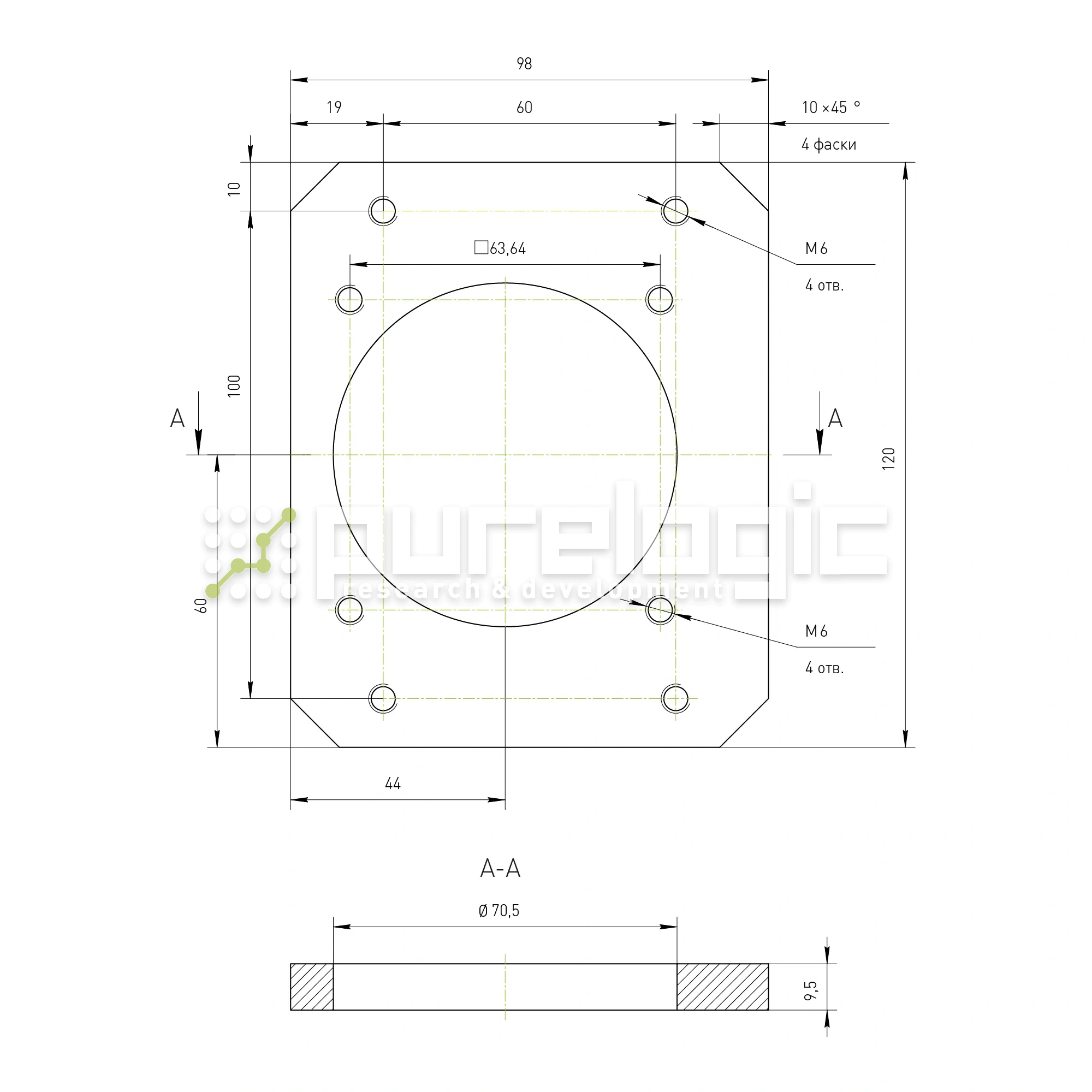 Кронштейн двигателя RY-MB80 3 132 Кронштейн двигателя RY-MB80 фото