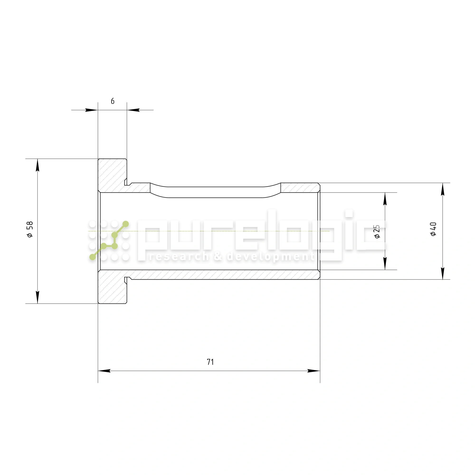 Втулка переходная OSL40-25 3 023 Втулка переходная OSL40-25 фото