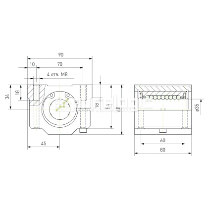 Модуль опорный регулируемый SCJ35 фото