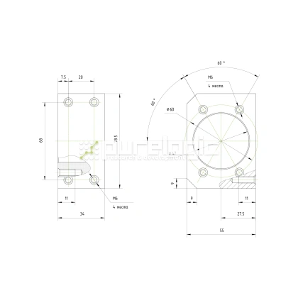Держатель гайки ШВП BSG2525 918 Держатель гайки ШВП BSG2525 фото