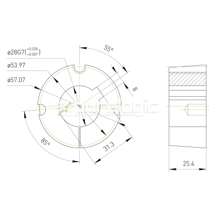 Втулка тапербуш 1610-28 фото