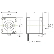 Двигатель шаговый FL86STH156-6204A