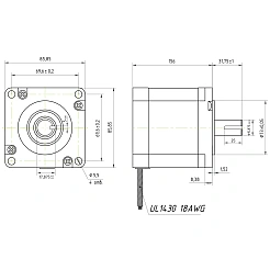 Двигатель шаговый FL86STH156-6204A