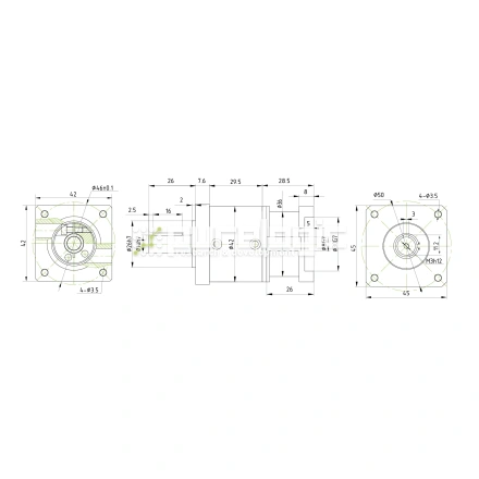 Редуктор планетарный 42PLF10K-8S-D10 фото