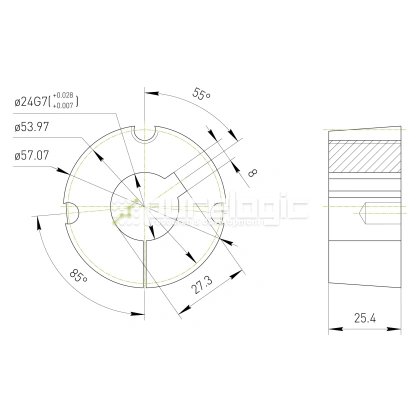 Втулка тапербуш 1610-24 477 Втулка тапербуш 1610-24 фото
