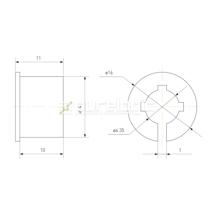 Втулка переходная PG14x6.35 фото