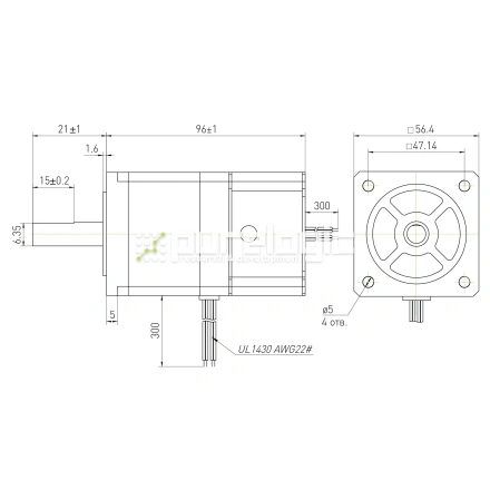 Двигатель шаговый с электрическим тормозом 57CM13-BZ фото