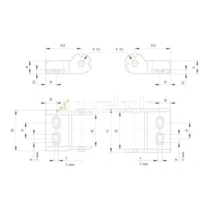 Держатель кабель-канала TPH15x30 фото