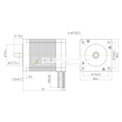 Бесколлекторный двигатель FL86BLS58 фото