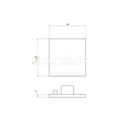 Пластиковая торцевая заглушка 4040BG 28 Пластиковая торцевая заглушка 4040BG фото