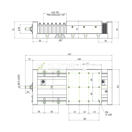 Модуль линейного перемещения PLLM-61H-05150 фото