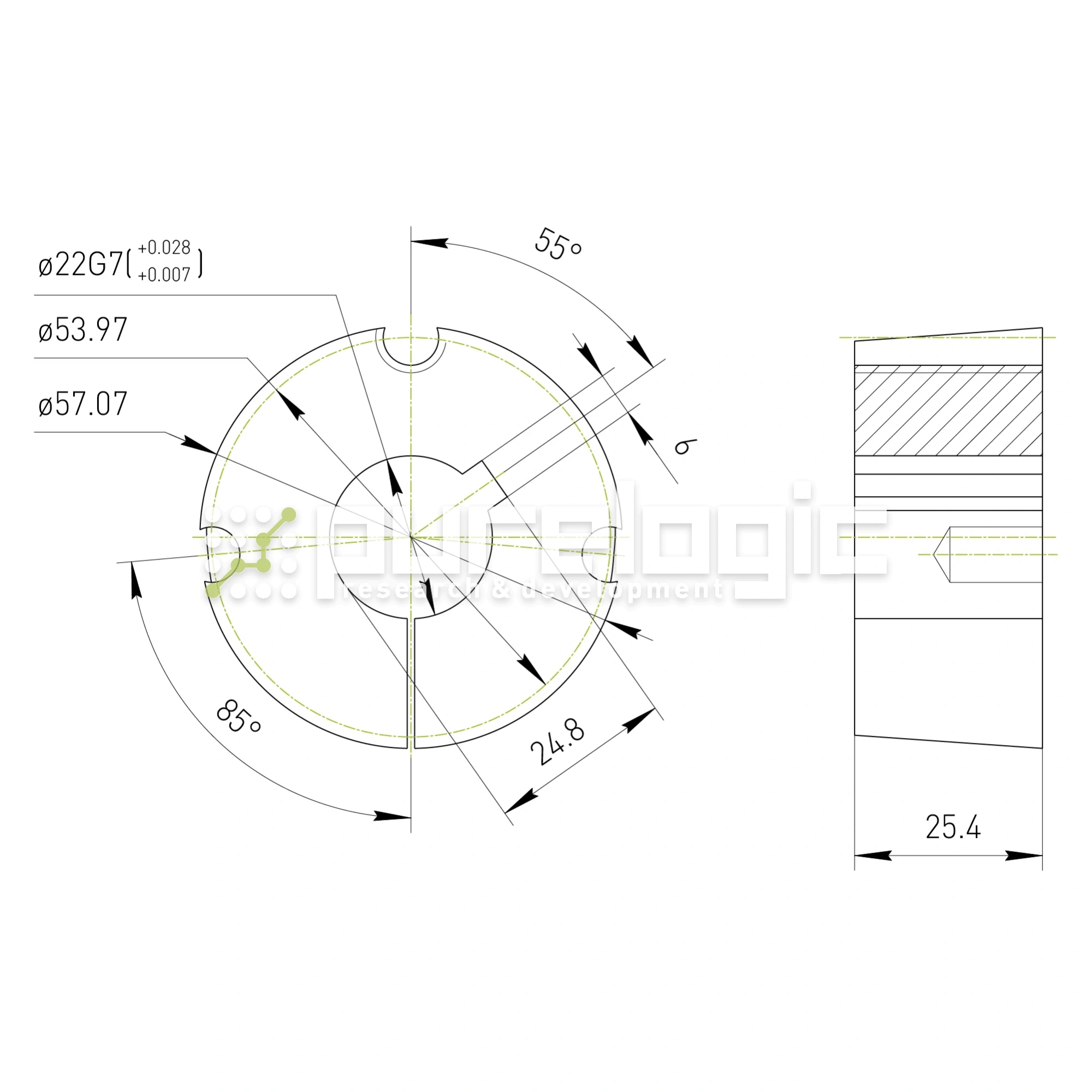 Втулка тапербуш 1610-22 477 Втулка тапербуш 1610-22 фото