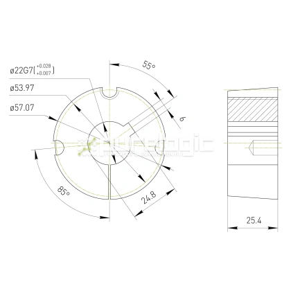 Втулка тапербуш 1610-22 477 Втулка тапербуш 1610-22 фото
