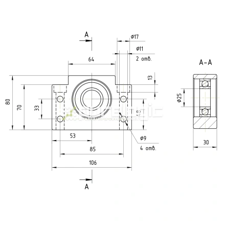 Опора ШВП Hiwin BF25-C5 фото