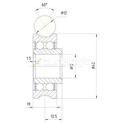 Опорный ролик SG35 (SG12RS) фото