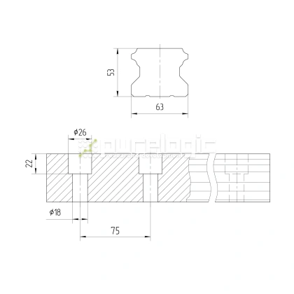 Рельсовая направляющая Hiwin RGR65RH 57 719 Рельсовая направляющая Hiwin RGR65RH фото