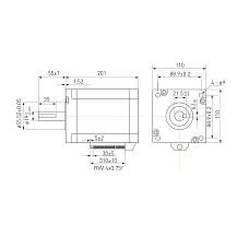 Двигатель шаговый биполярный 110CM28