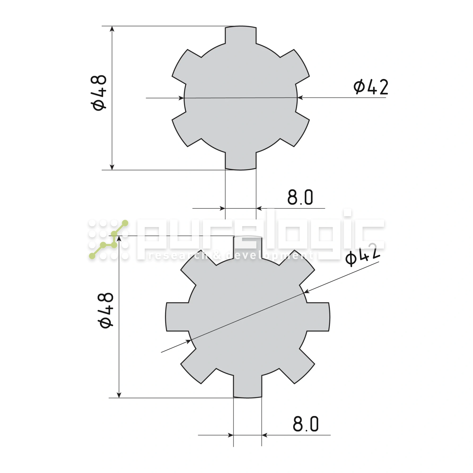 Шлицевой вал SS-42x48 25 059 Шлицевой вал SS-42x48 фото