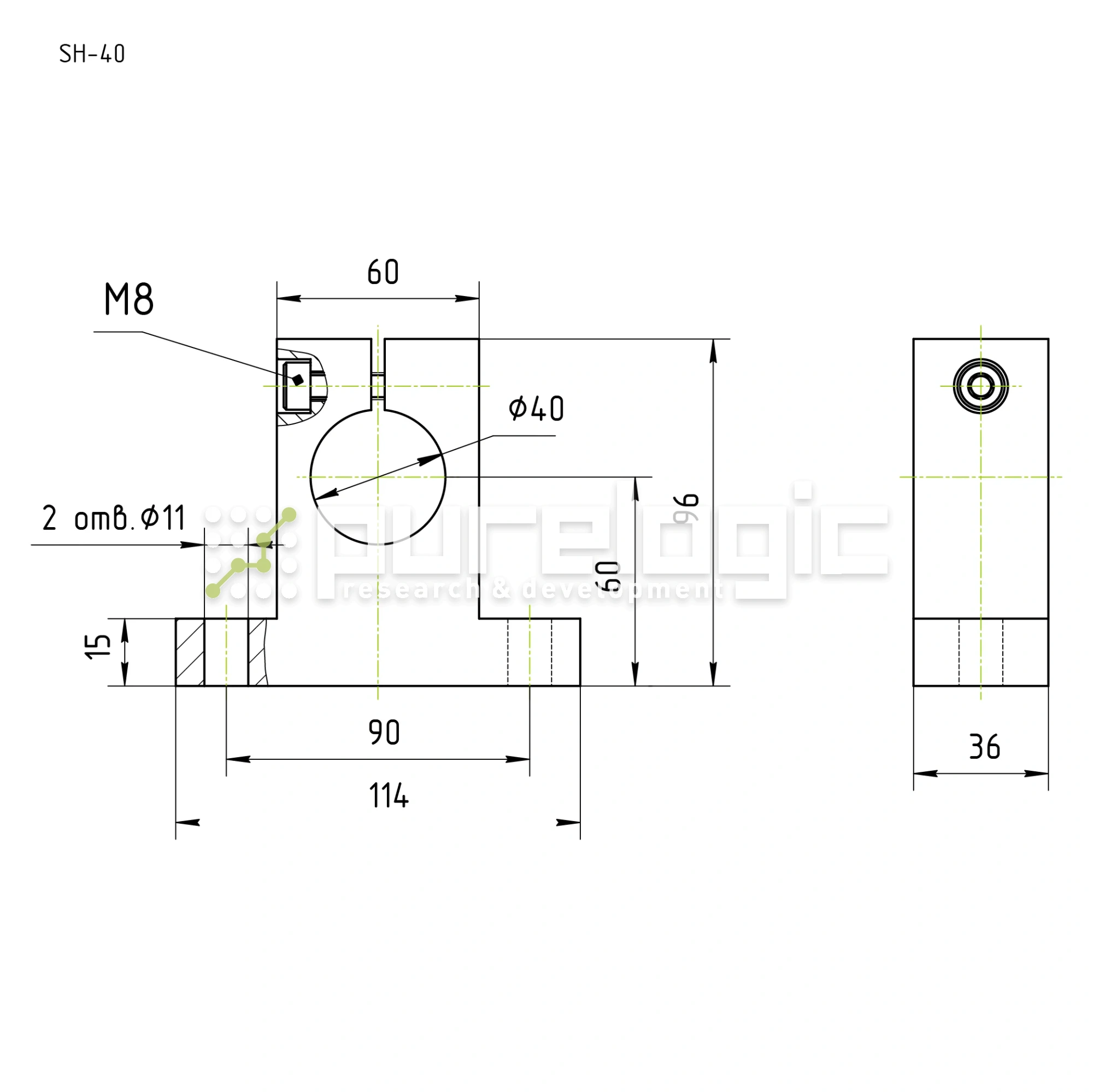 Держатель вала SH40 829 Держатель вала SH40 фото