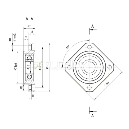 Опора ШВП Hiwin FF30-C5 фото