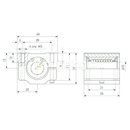 Модуль опорный регулируемый SCJ10 фото