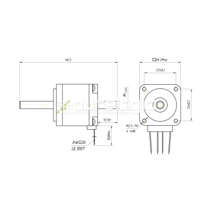 Двигатель шаговый PL28HD28-D5 фото