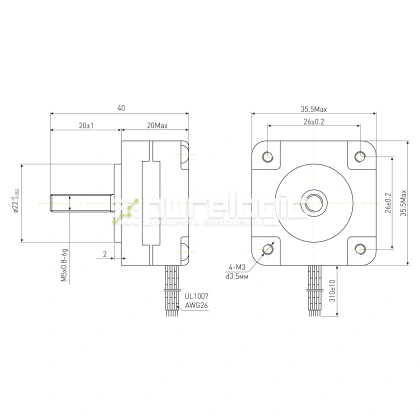 Двигатель шаговый PL35H20-M5 фото