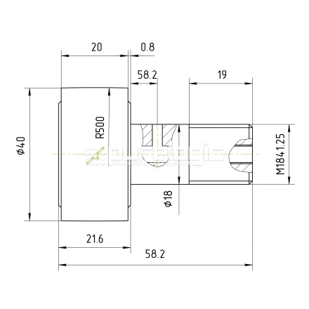 Ролик на игольчатом подшипнике KR40 фото