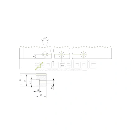 Рейка косозубая RH2-2525 7 309 Рейка косозубая RH2-2525 фото
