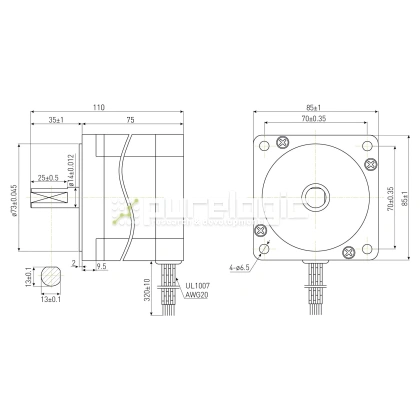 Двигатель шаговый PL86H75-D14 фото