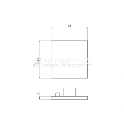 Пластиковая торцевая заглушка 6060BDG 57 Пластиковая торцевая заглушка 6060BDG фото