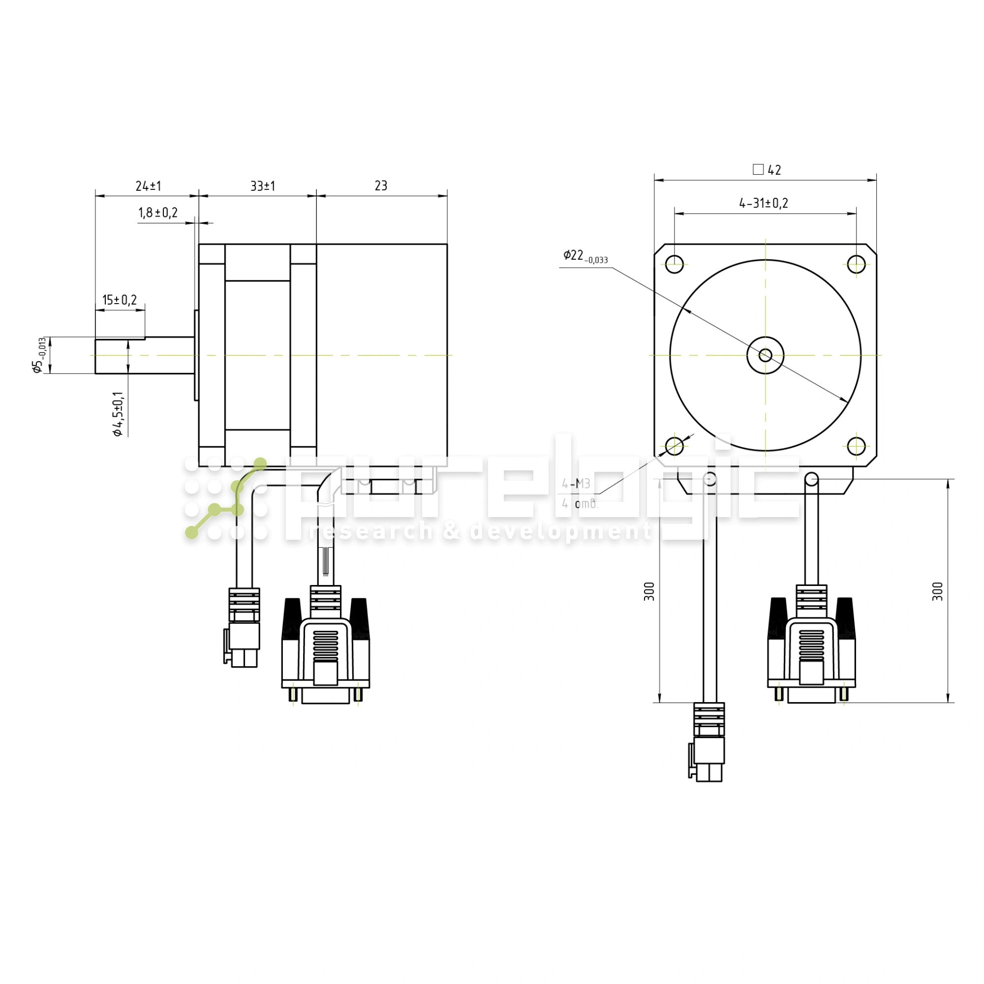 Двигатель шаговый с энкодером CS-M21702 5 268 Двигатель шаговый с энкодером CS-M21702 фото