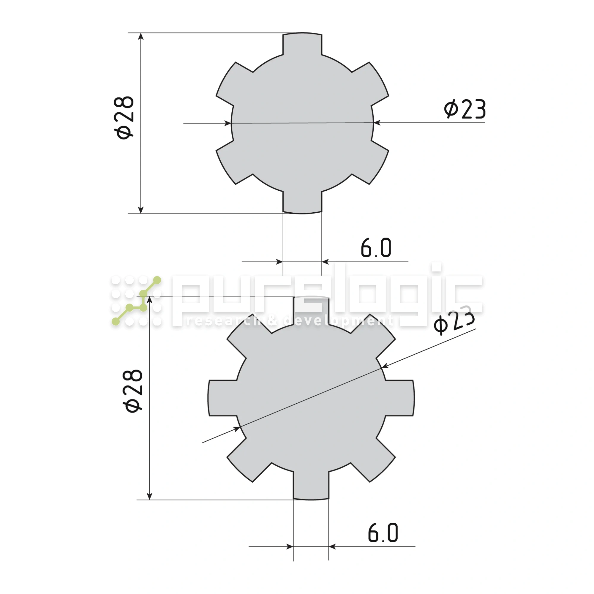 Шлицевой вал SS-23x28 8 217 Шлицевой вал SS-23x28 фото