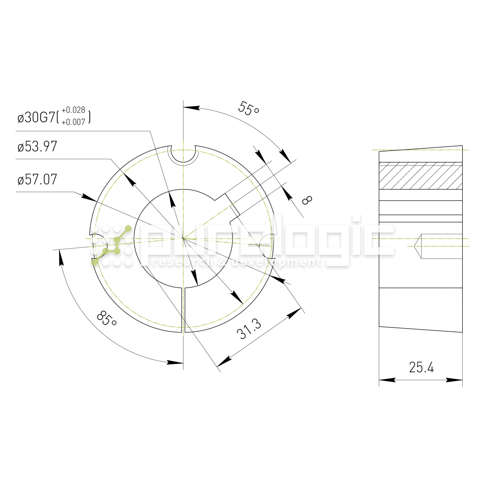 Втулка тапербуш 1610-30 458 Втулка тапербуш 1610-30 фото