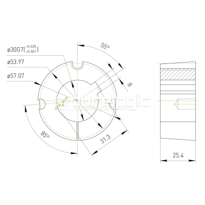 Втулка тапербуш 1610-30 458 Втулка тапербуш 1610-30 фото