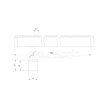 Рейка косозубая RH2-2020 фото