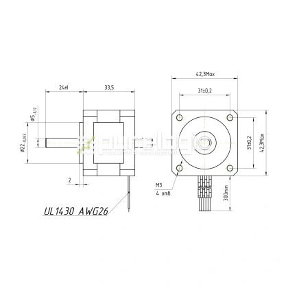 Двигатель шаговый FL42STH33-1334A фото