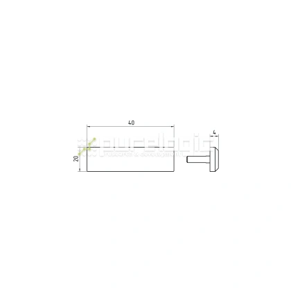 Пластиковая торцевая заглушка 2040-8G 39 Пластиковая торцевая заглушка 2040-8G фото